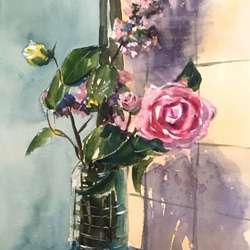 水彩画】原画「 白い花 」F4：332×242 mm #花 #flower 絵画