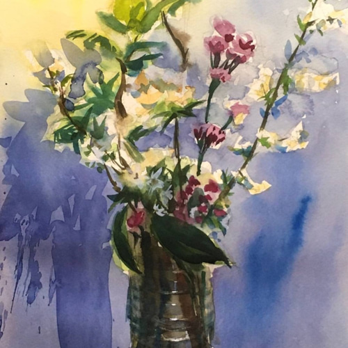 水彩画 花