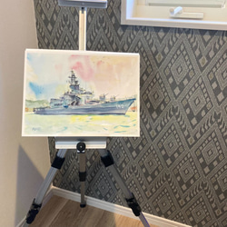 【水彩画】原画「護衛艦 ひえい」 F4：242×332 mm 2枚目の画像