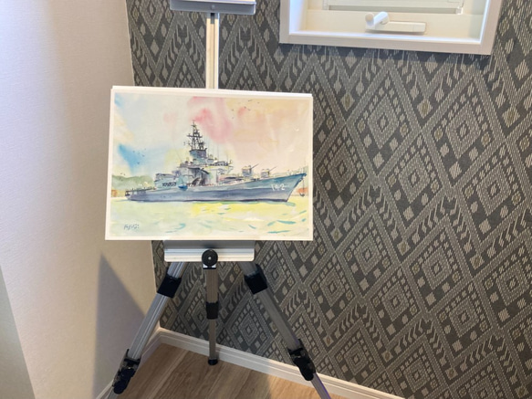 【水彩画】原画「護衛艦 ひえい」 F4：242×332 mm 2枚目の画像