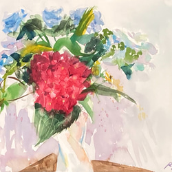 絵画　花　原画 原画「宇宙に咲いた花」額サイズ 43㎝×53㎝ パワーアート 絵画