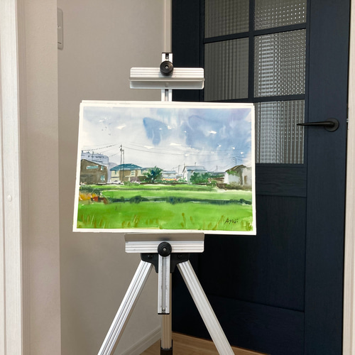 水彩画】原画「ある日の風景」F4：242×332 mm #風景 絵画
