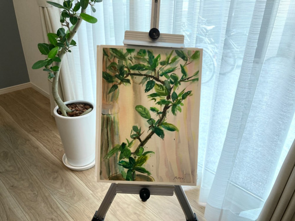 【水彩画】原画「観葉植物」F4：332×242 mm #観葉植物 3枚目の画像