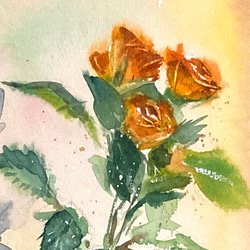 【水彩画】原画「小さな薔薇」220×160 mm #花 #薔薇 2枚目の画像