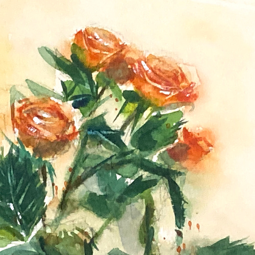 cherryさま専用4月(原画)花がささやく春夜【A5サイズ/水彩画 cherryさま専用4月(原画)花がささやく春夜【A5サイズ/水彩画