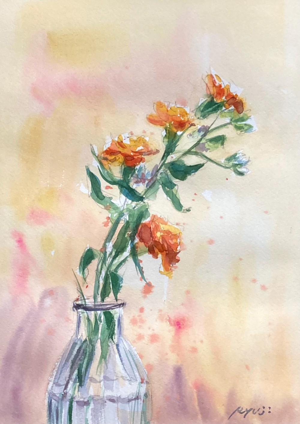 鳥 水彩画原画 贈り物 重かっ