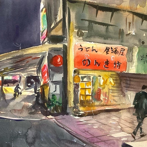 Nさま専用（原画）晴日の街 #2【A5サイズ／水彩画／#2566】