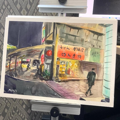 水彩画　追憶　F8号 逆光＜原画＞ | COLOR FACTORY 絵のショップ