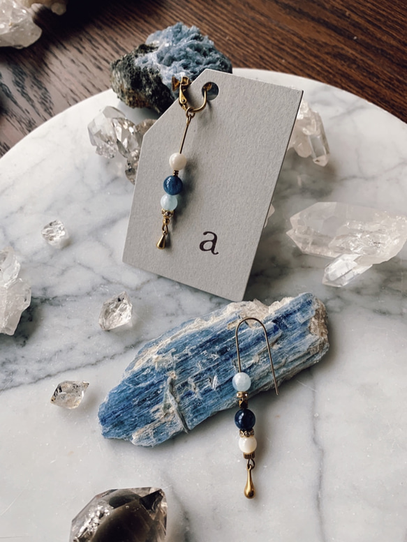 Blue Sea Kyanite Earrings | 藍海．藍晶石耳環《 a.Stein 》 第2張的照片