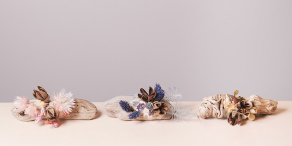 ≪有名映画を手掛けるアーティスト考案！≫流木アレンジメント製作キット（ブルー系） 4枚目の画像