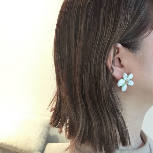 Jasmine アンティーク陶器風ピアス/イヤリング ＃15 Jasmine 