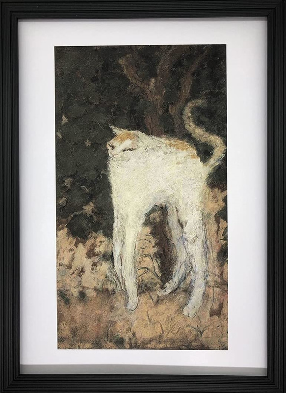 白い猫の絵 額縁入り ポストカード額装品 藤田嗣治《白猫》 - 額縁・ギャラリー37°