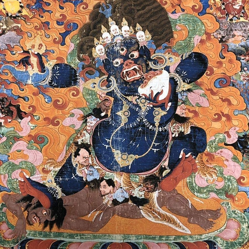 閻魔 朱飛洪 楠 極彩色『閻魔大王』 | 東京書芸館公式通販ウェブサイト