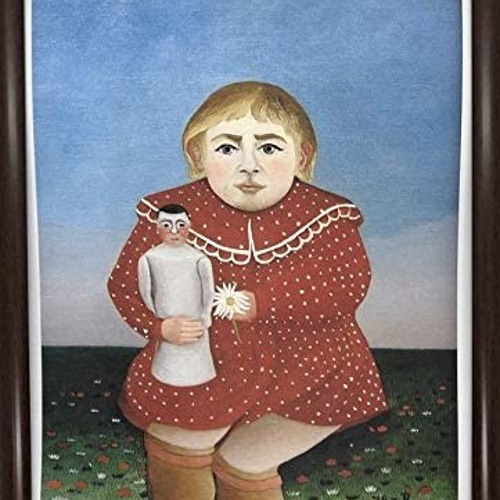 アンリ・ルソー 人形を持つ子供 A4 ポスター 輸送用 額付き ホビー