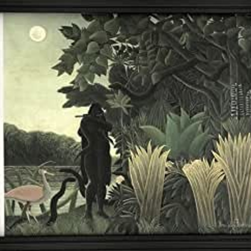 アンリ・ルソー 蛇使いの女 A4 ポスター 輸送用 額付き ホビー