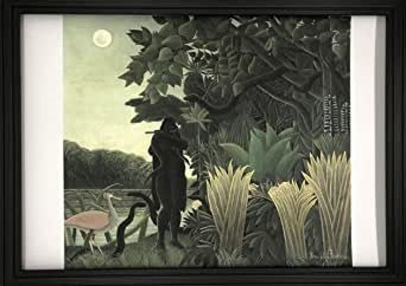 アンリ・ルソー 蛇使いの女 A4 ポスター 輸送用 額付き ホビー