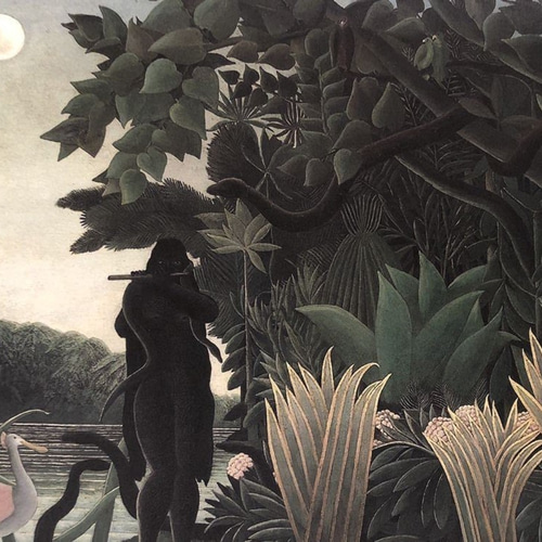 アンリ・ルソー 蛇使いの女 A4 ポスター 輸送用 額付き ホビー