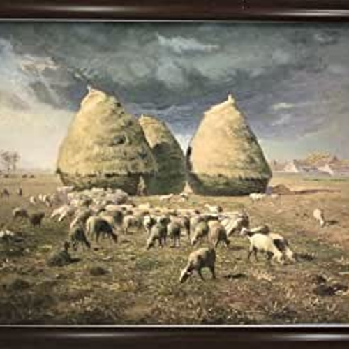 ジャン＝フランソワ・ミレー 秋、積みわら A4 ポスター 輸送用