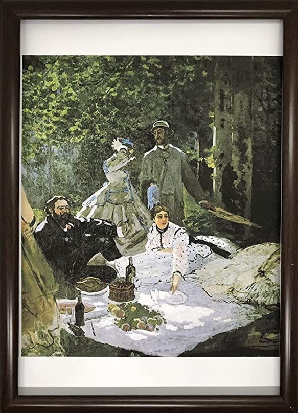 Amazon.co.jp: JHA 絵画 アート額絵 世界の名画 モネ「昼食