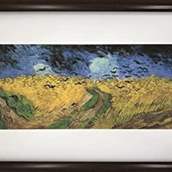 ⭐︎デスク本描き油絵⭐︎模写/F4キャンバス・台付/ゴッホ『烏の飛ぶ麦畑』 ⭐︎デスク本描き油絵⭐︎模写/F4キャンバス・台付/ゴッホ『烏の
