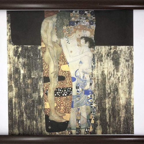 グスタフ クリムト 人生の三段階 女の三世代 A4 ポスター 輸送用 額