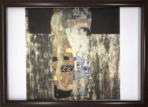 品質検査済 グスタフ クリムト 輸送用 ポスター A4 女の三世代 人生の三段階 絵画