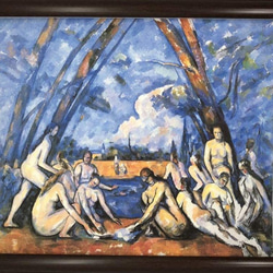 ポール・セザンヌ、四人の浴婦、希少画集画、新品額装付 ポール・セザンヌ、四人の浴婦、希少画集画、新品額装付 CÉZANNE