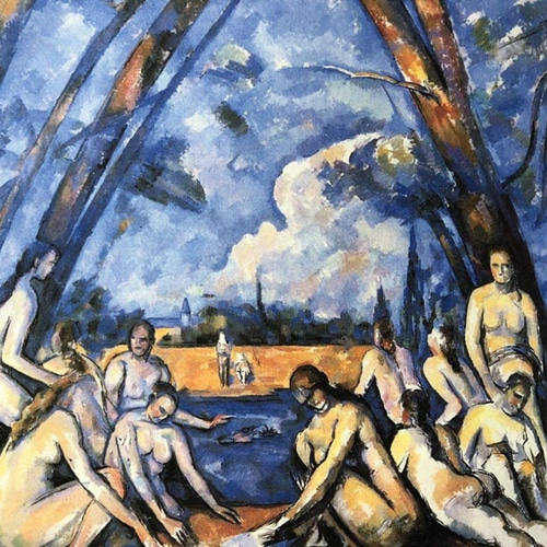 ポール・セザンヌ、四人の浴婦、希少画集画、新品額装付 ポール・セザンヌ、四人の浴婦、希少画集画、新品額装付 ポール