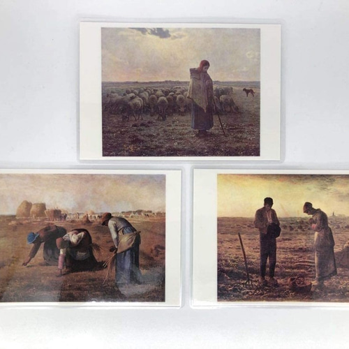 ジャン＝フランソワ・ミレー ポストカード 3枚セット ラミネート加工済