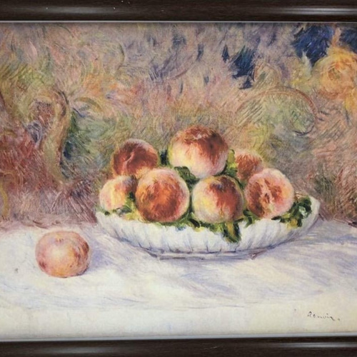 ルノワール「桃」手描き 油絵 複製画 模写　F6サイズ ルノワール「桃」手描き 油絵 複製画 模写 F6サイズ Amazon.co.jp
