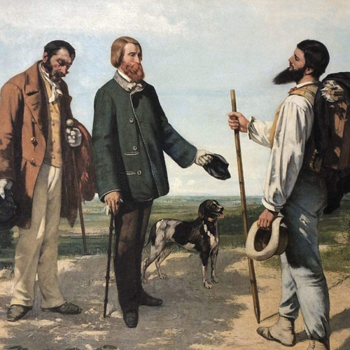 ギュスターヴ・クールベ 出会い こんにちはクールベさん A4 ポスター