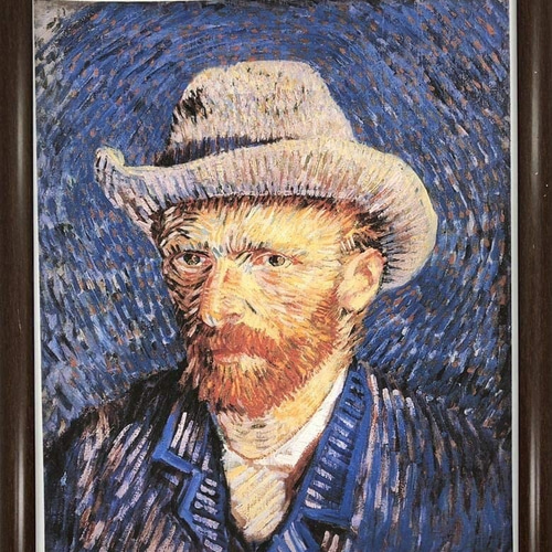 フィンセント・ファン・ゴッホ 灰色のフェルト帽の自画像 A4