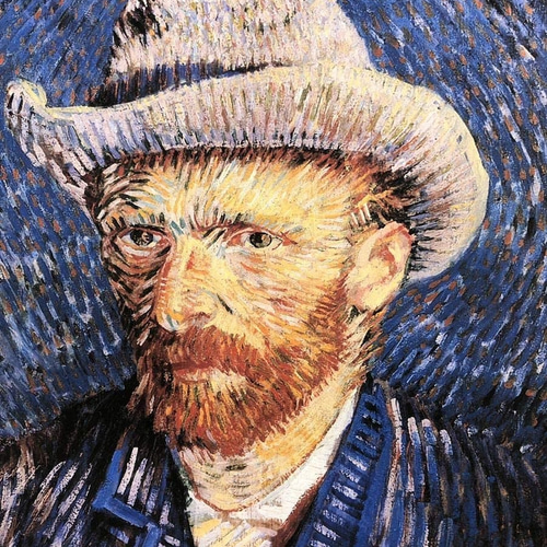フィンセント・ファン・ゴッホ 灰色のフェルト帽の自画像 A4