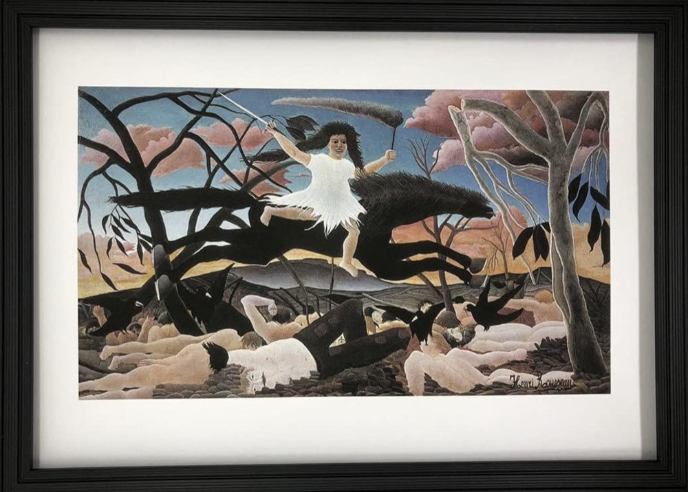 アンリ・ルソー　アートポスター　ジョセフブルマーの肖像画額入り大型