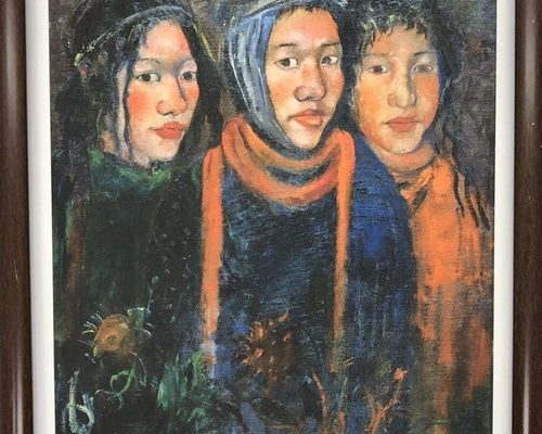 関根正二 三星 A4 ポスター 輸送用 額付き ホビー おもちゃ 名画 絵画