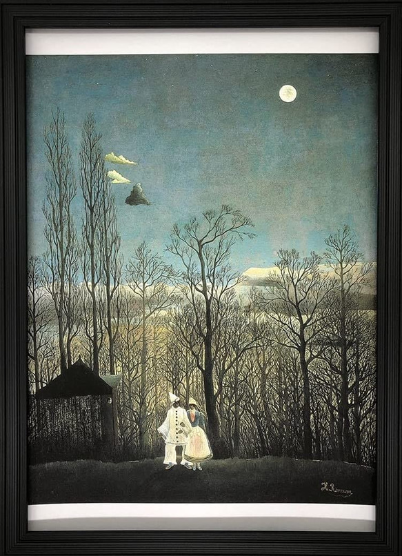 アンリ・ルソー カーニバルの夜 A4 ポスター 輸送用 額付き ホビー