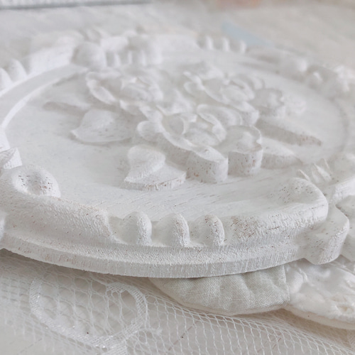 ロココ調ホワイトローズなインテリアボード ロココ調ホワイトローズなインテリアボード その他インテリア