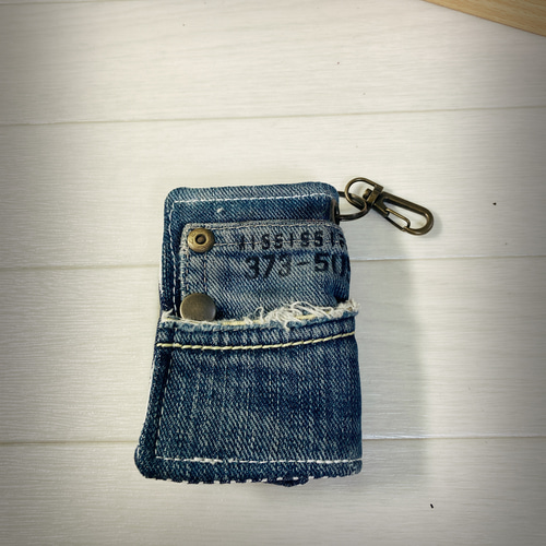 デニムキーケース リメイク ハンドメイド キーケース M.MARI
