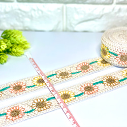 SALE♡ インド刺繍リボン［50cm × 幅約4cm］No.16-3 5枚目の画像