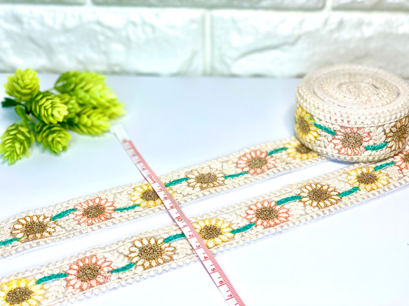 SALE♡ インド刺繍リボン［50cm × 幅約4cm］No.16-3 5枚目の画像