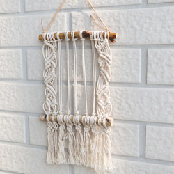 マクラメ織りの装飾品/リーフアクセサリー/手編み 5枚目の画像