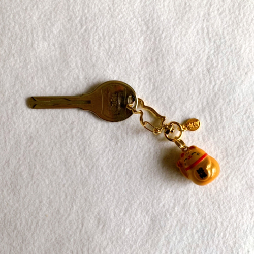 縁起物 水琴鈴 キーホルダー 招き猫 白 小判 キーリング 🦮ストラップ