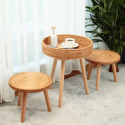 コーヒーテーブル　リビングのミニソファサイドテーブルのいくつかのコーナーと円卓 5枚目の画像