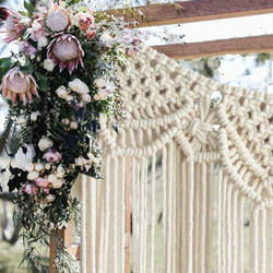 【AMI DECOR knitting】北歐裝飾編織掛毯 手工編織房屋裝飾背景牆波西米亞婚禮場所 第4張的照片