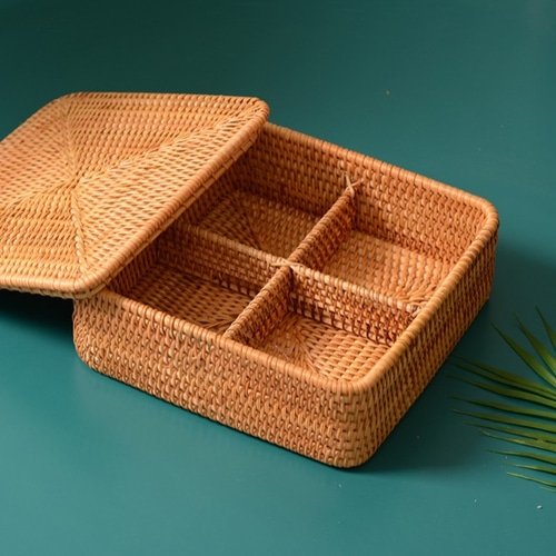 収納カゴ 持ち手付きスクエアアタかご 四角かご（小物入れ，お菓子入れ