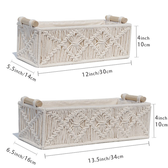 【AMI】紙巾盒衛生紙盒波西米亞風棉繩編織收納筐收納擺件 第2張的照片