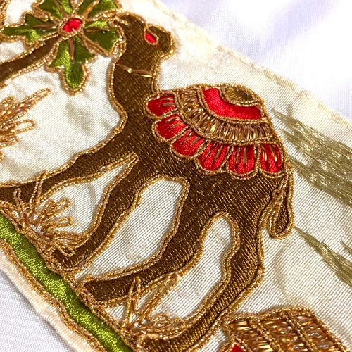 インド刺繍リボン らくだ 民族 エスニック アジアン ハンドメイド 