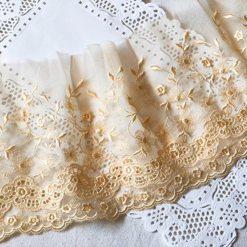 レビュー高評価商品 肌色 刺繍レース ベージュ レトロ アンティークレース その他