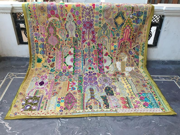 インド 刺繍 ラグ100×100楽天市場】インド ラグ（素材（生地・毛糸