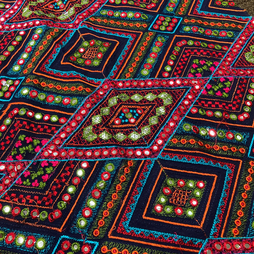 インド刺繍 布 生地 はぎれ エスニック ミラーワーク アジアン